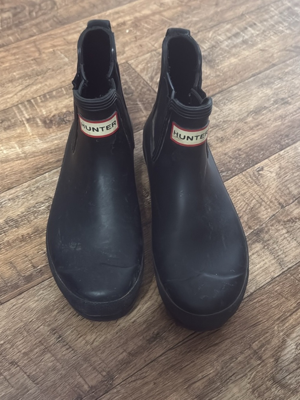Hunter Black Short Chelsea Rain Boots